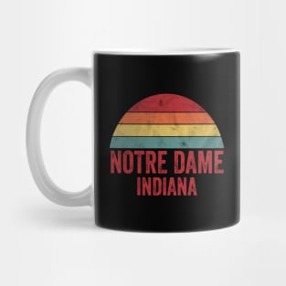 Notre Dame Indiana Vintage 70s 80s Distressed Retro Mug